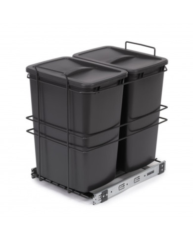Poubelle de recyclage pour cuisine - 2 x 35 L - fixation par le bas EMUCA