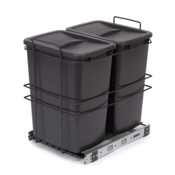 Poubelle de recyclage pour cuisine - 2 x 35 L - fixation par le bas EMUCA