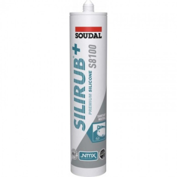 Mastic silicone sanitaire - neutre - 310 ml - Silirub+ S8100 SOUDAL