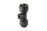 Té à compression 90° dérivation femelle en polypropylène pour tube PE CODITAL