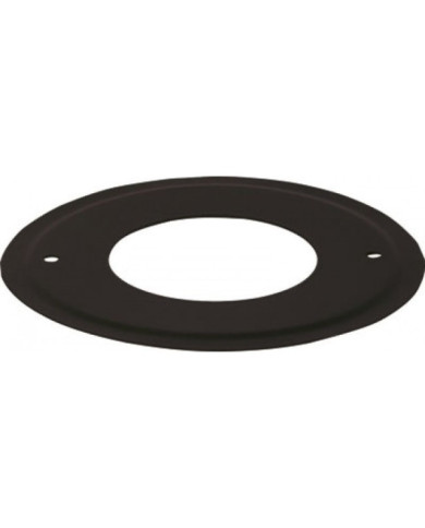 Rosace acier émail noir mat pour conduit pellets TEN