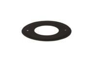 Rosace acier émail noir mat pour conduit pellets TEN