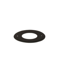 Rosace acier émail noir mat pour conduit pellets TEN