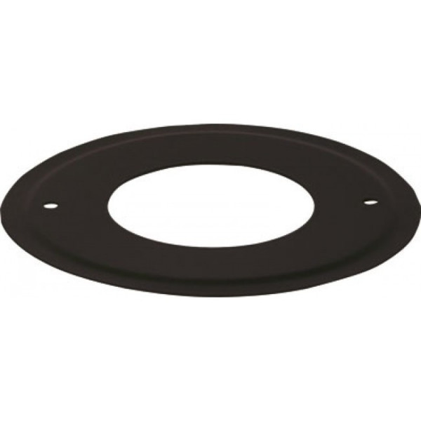 Rosace acier émail noir mat pour conduit pellets TEN