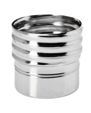 Raccord inox - conduit pellets vers tubage flexible TEN
