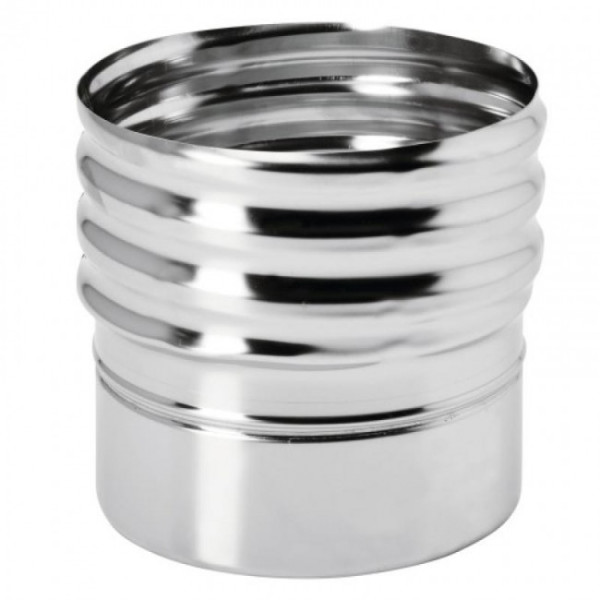 Raccord inox - conduit pellets vers tubage flexible TEN