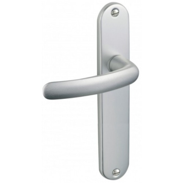 Poignées de porte sur plaques - aluminium anodisé argent - Budget VACHETTE