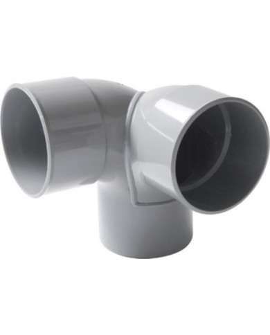 Coude pvc double équerre mâle-femelle NICOLL