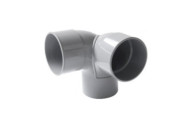 Coude pvc double équerre mâle-femelle NICOLL