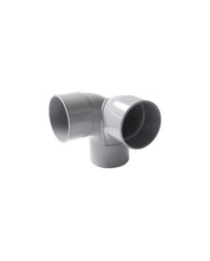 Coude pvc double équerre mâle-femelle NICOLL