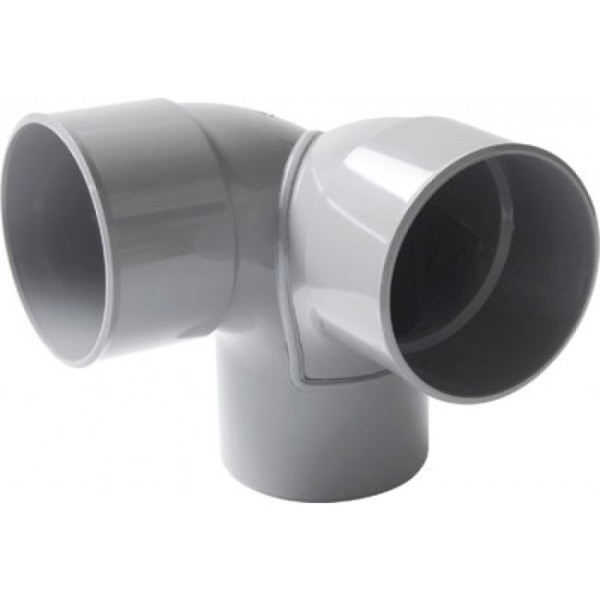 Coude pvc double équerre mâle-femelle NICOLL