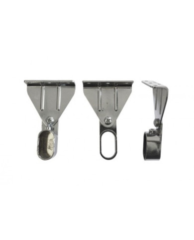 Supports pour tube de penderie ovale - 30x15mm - pose sous pente BRICOZOR