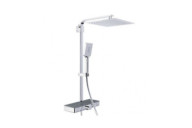 Colonne de douche thermostatique avec tablette verre anthracite - Ocean SCHÜTTE
