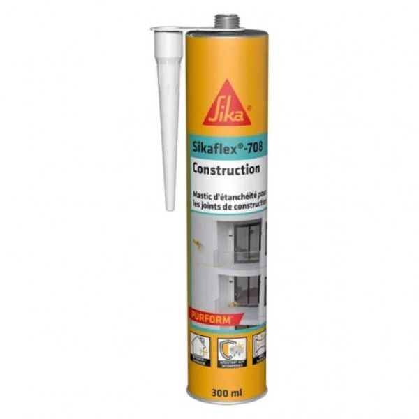 Mastic polyuréthane - façades en béton et maçonnerie - Sikaflex 708 SIKA