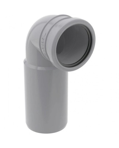 Coude d'évacuation PVC gris pour WC - diamètre 100/90 mm GEBERIT