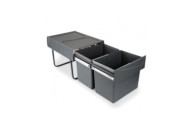 Poubelle coulissante 30 litres - 2 bacs de 15 litres EMUCA