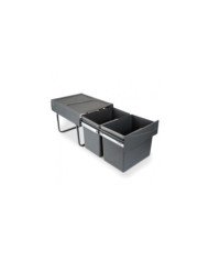 Poubelle coulissante 30 litres - 2 bacs de 15 litres EMUCA