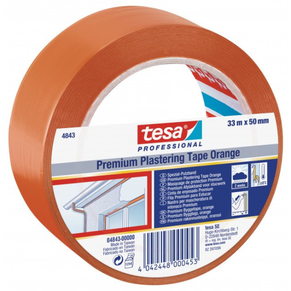 Ruban adhésif plastifié de protection orange - 4843 TESA Adhésifs