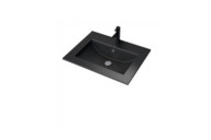 Vasque à encastrer - 60 cm - céramique noire satinée - Timber AURLANE