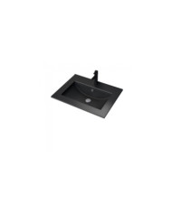 Vasque à encastrer - 60 cm - céramique noire satinée - Timber AURLANE