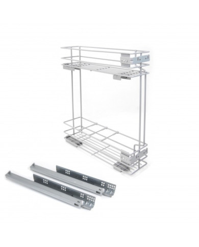 Porte-bouteilles latéral extractible Supra avec fermeture amortie 150 mm EMUCA