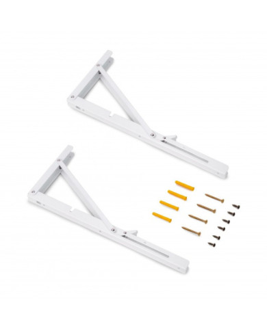 Supports d'étagères pliables - acier - peint en blanc EMUCA