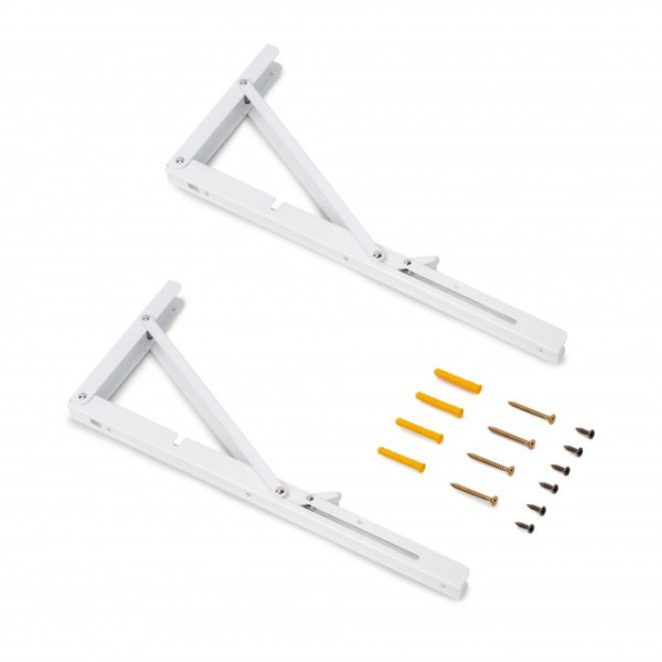 Supports d'étagères pliables - acier - peint en blanc EMUCA