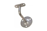 Support de rampe coudé sur platine ronde à visser - inox MASSARD