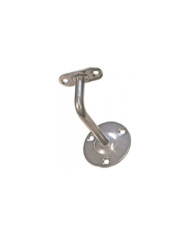 Support de rampe coudé sur platine ronde à visser - inox MASSARD