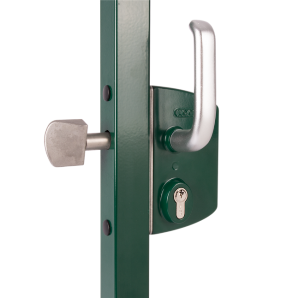 Serrure de portail coulissant - cylindre européen - LSKZ vert LOCINOX