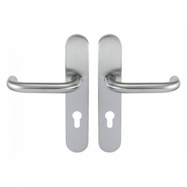Poignées de porte sur plaques - inox 304 - Ligne 19 type U NORMBAU