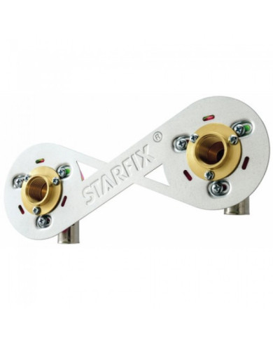 Kit de fixation pour robinetterie 15 x 21 mm - sur cloison - Starfix ANQUIER