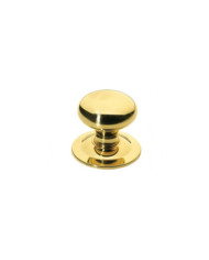 Bouton de porte rond en laiton poli verni CADAP