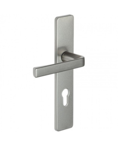 Poignées sur plaques -entraxe 195mm -aluminium finition anodinox -Kaza VACHETTE