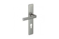 Poignées sur plaques -entraxe 195mm -aluminium finition anodinox -Kaza VACHETTE