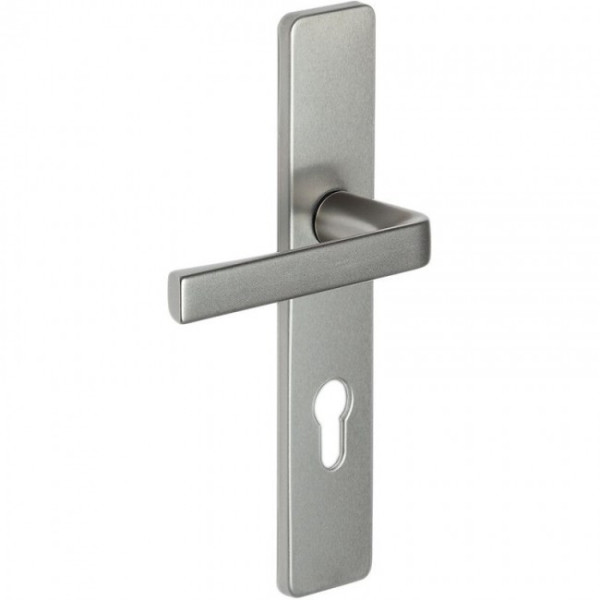 Poignées sur plaques -entraxe 195mm -aluminium finition anodinox -Kaza VACHETTE