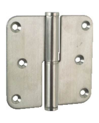 Paumelle à lame fermée en inox - menuiserie bois - 80x80 ARGENTA