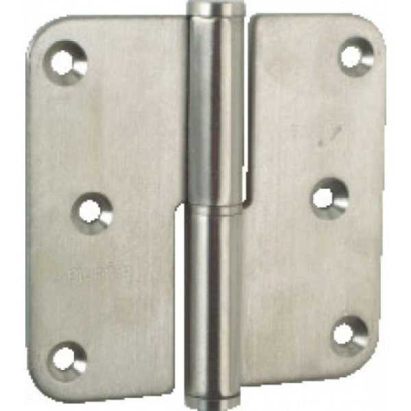 Paumelle à lame fermée en inox - menuiserie bois - 80x80 ARGENTA