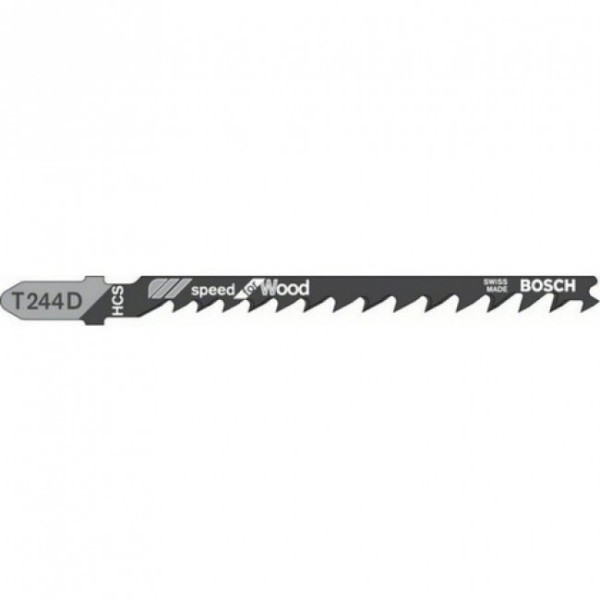 5 lames de scie sauteuse pour le bois T244D - longueur 100 mm BOSCH