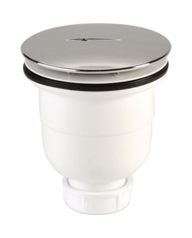 Bonde de douche 90 mm - capot ABS chromé - sortie verticale NICOLL