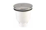 Bonde de douche 90 mm - capot ABS chromé - sortie verticale NICOLL