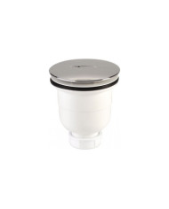Bonde de douche 90 mm - capot ABS chromé - sortie verticale NICOLL