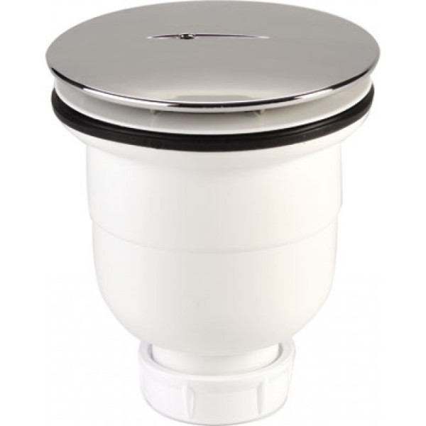 Bonde de douche 90 mm - capot ABS chromé - sortie verticale NICOLL