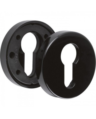 Rosaces rondes pour poignées de porte - nylon - ZD - noir NORMBAU