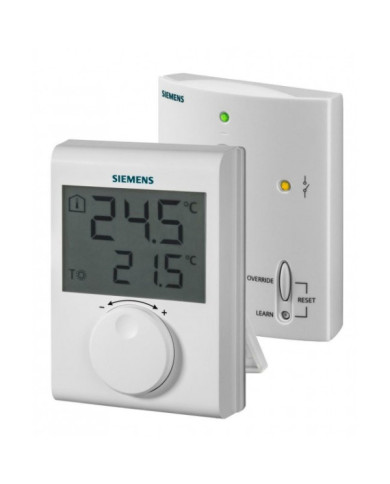 Thermostat d'ambiance sans fil RDH10RF/SET + récepteur SIEMENS
