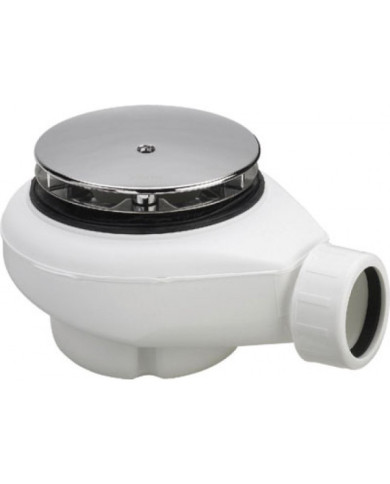 Bonde de douche 90 mm capot chromé - sortie horizontale - Tempoplex VIEGA