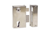 Serrure en applique verticale - inox - cylindre européen - 719 DEVISMES