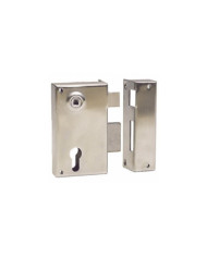 Serrure en applique verticale - inox - cylindre européen - 719 DEVISMES