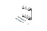 Porte-bouteilles latéral extractible - avec fermeture amortie - Titane EMUCA