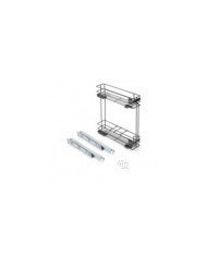 Porte-bouteilles latéral extractible - avec fermeture amortie - Titane EMUCA